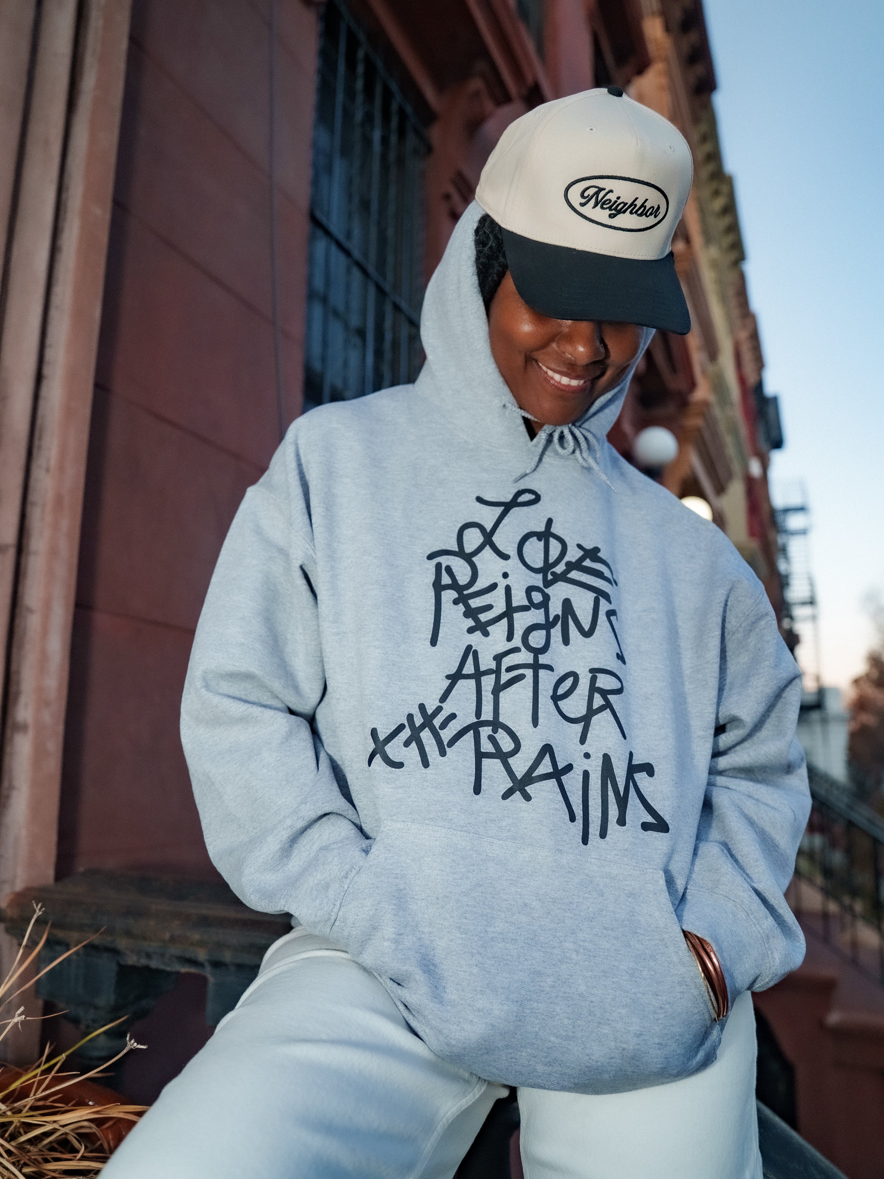 Love Reigns after the Rains- Grey Hoodie