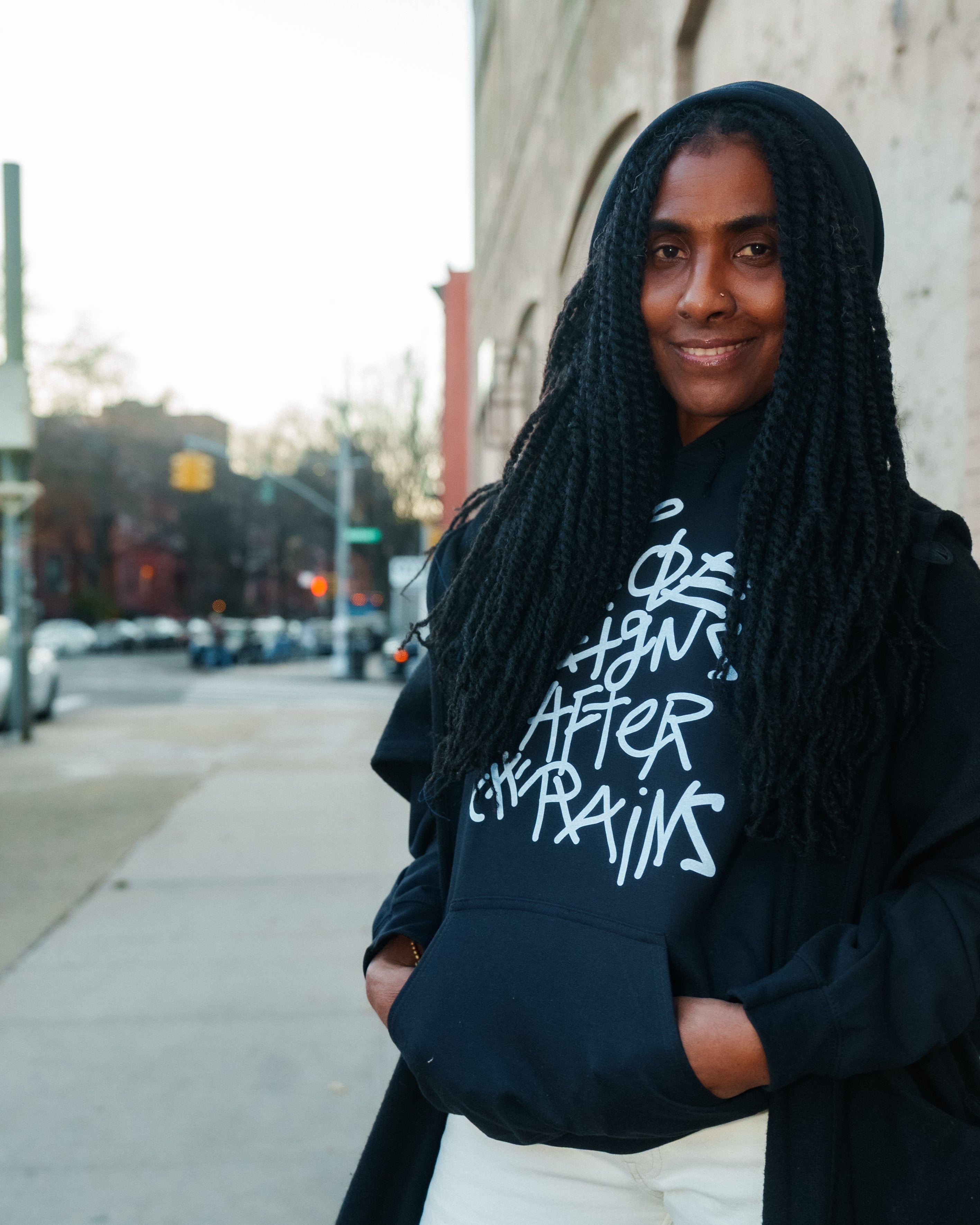Love Reigns after the Rains- Black Crewneck – Martine's Dream